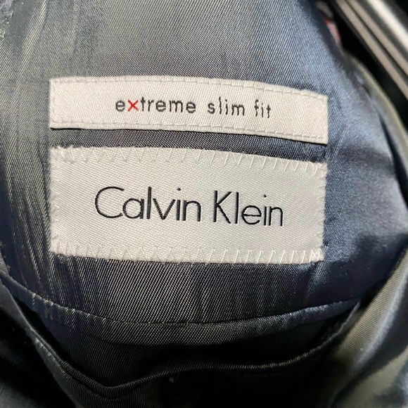 Men’s Calvin Klein Suit - 40R Jacket, 34 Pant - Extreme Slim Fit - Picture 6 of 9
